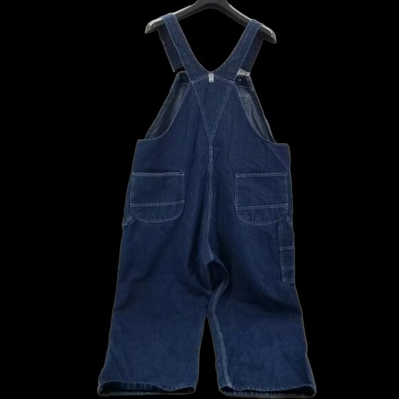 Vintage Key Imperial Overalls Bibs Mens 48X30 Denim Blue Jeans   Workwear - Picture 2 of 11